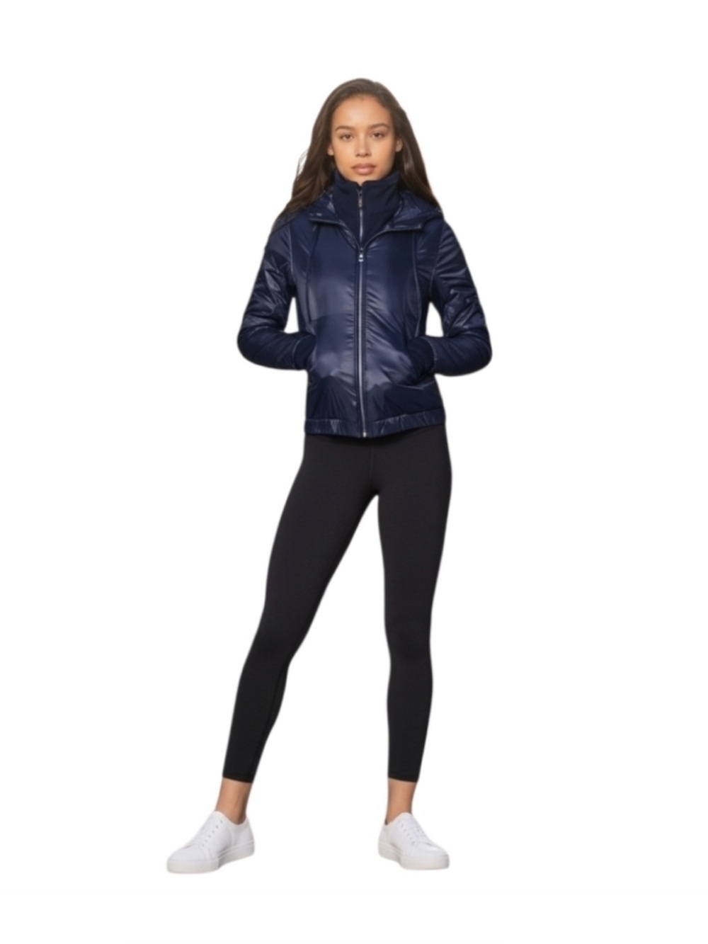 Lululemon scuba hoodie *glyde Dark Blue Hooded Lightweight Jacket 12 L XL